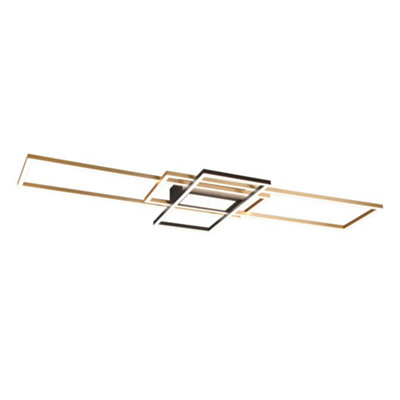 Luminosa Lighting Luminosa Irvine Modern 60W Led Semi Flush Light Brass Matt 3000-6500K Remote ControlUk Stock from B&Q