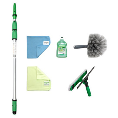 Window Cleaner 4.5M High Reach Telescopic Pole Set For Window CleaningConservatory Cleaning & More By Unger from B&Q