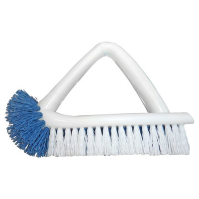 Bathroom Tile Cleaner Brush 20CmGrout & Corner Scrubber Brush -Kitchen & Bathroom CleaningSinkBasinShowerBath By Unger from B&Q