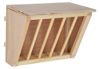 Kerbl Hay Manger With Wooden Lid 25 X 17 X 20 Cm