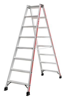 8 Step Hymer Aluminium Folding Double Sided Ladder from B&Q