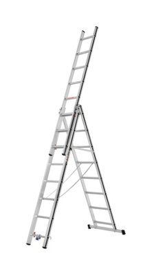 Hymer Alupro Black Line Combination Ladder Fixed Stabiliser Bar3X8 Rung (5.11M) from B&Q