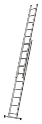Hymer Black Line Square Rung Double Extension Ladder2X10 Rung (4.83M)