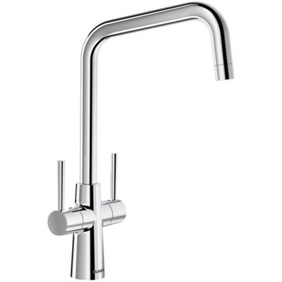 Blanco Jax Twin-Lever Swivel Spout Kitchen Mixer TapChromeDeck-MountedHigh-Arch from B&Q