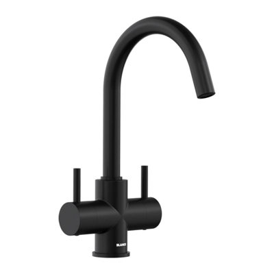 Blanco Camia Twin Lever High Spout Kitchen Mixer  Black from B&Q