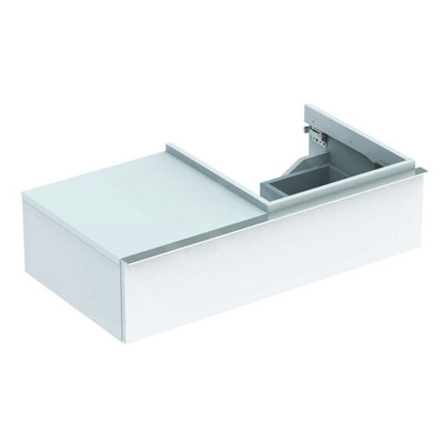 Geberit Icon Gloss White Cabinet With 1 Drawer & Left Hand Shelf Space 840590000 from B&Q