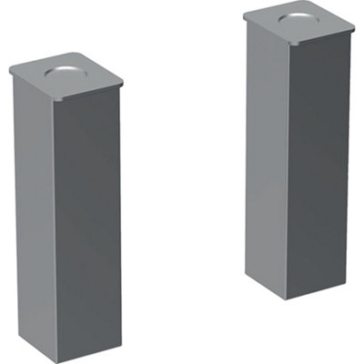 Geberit Renova Modern Bathroom Adjustable Height Furniture Feet Leg Set For Compact 155-165mm Chrome Glossy Aluminium 500550000 from B&Q