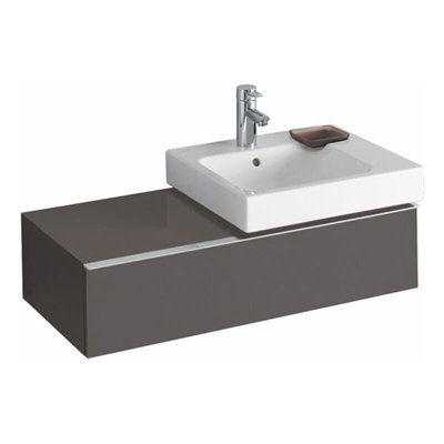 Geberit Icon Lava Matt Cabinet With 1 Drawer & Left Hand Shelf Space 841591000 from B&Q