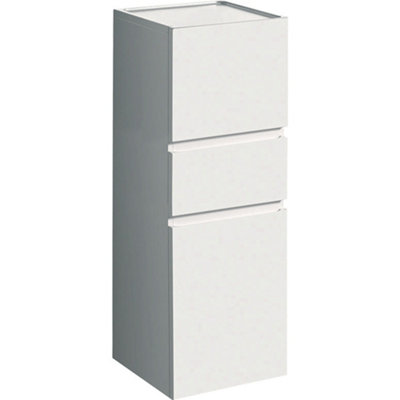 Geberit Plan Bathroom Cabinet With Glass Shelves White (Unit Only) 869030000 from B&Q