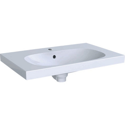 Geberit Acanto 1 Tap Hole Wash Basin White (Basin Only) 500.622.01.2 from B&Q