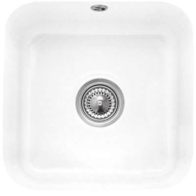 Villeroy & Boch Cisterna 50 Ceramic Undermount Kitchen Sink1-Bowl445 X 445 X 200 mmWhite (No Waste Supplied) from B&Q