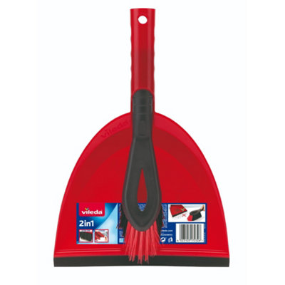 Vileda Red Dustpan & Brush Set(W)248.5mm from B&Q