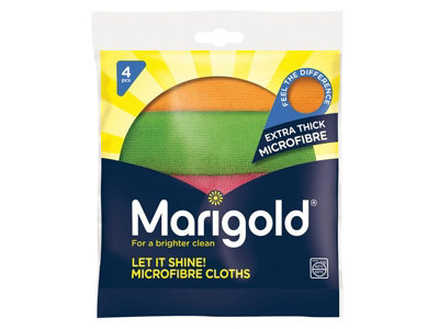 Marigold 150442 Let It Shine Microfibre Cloths X 4 Mgd150442 from B&Q