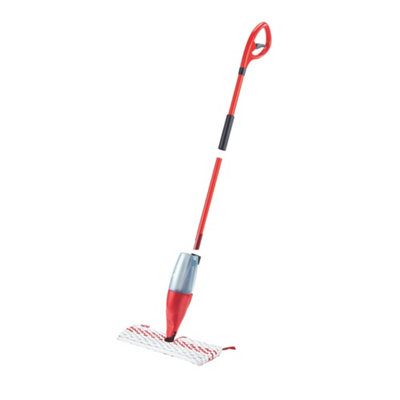 Vileda 1 2 Spray Max Floor Cleaning Mop with Dual-Sided Microfibre Pad and Refillable Bottle in Red - Image 2