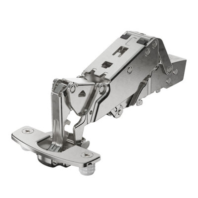 Hettich Sensys 8657I 165 Degrees Wide-Angle Soft-Close Press-In Hinge Nickel Full Overlay Single from B&Q