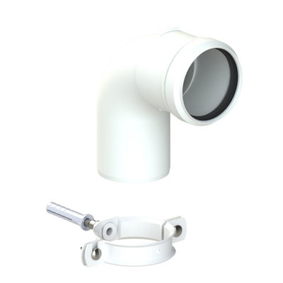 Vaillant Elbow 87Deg Dn60 White 0010039356. from B&Q