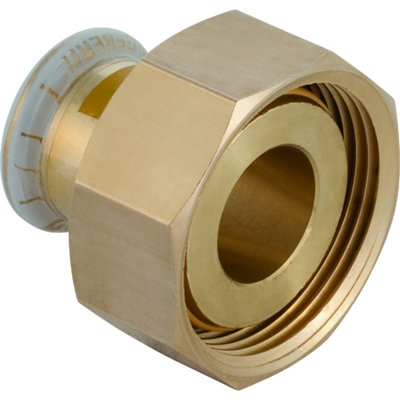 Geberit Mapress Copper Press-Fit Adaptor With Union Nut (Gas) 22mmx1/8" 34556 from B&Q