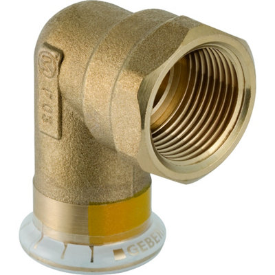 Geberit Mapress Copper Press-Fit Elbow Adaptor (Gas) 15mmx1/2" 34725 from B&Q