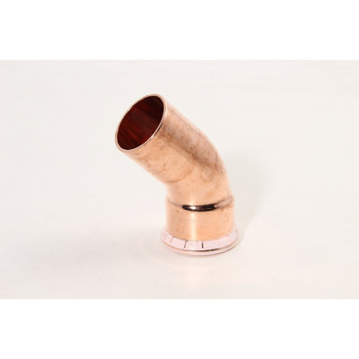 Geberit Mapress 60706 Copper Bend 45Degwith Plain End 35mm from B&Q