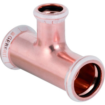 Geberit Mapress Copper Press-Fit T-Piece Reduced (Water) 35 X 22 X 35mm 61214 from B&Q