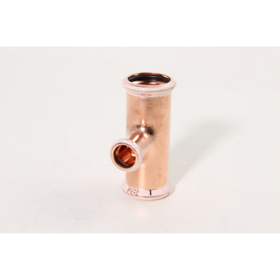 Geberit Mapress Copper Press-Fit T-Piece Reduced (Water) 28 X 28 X 15mm 61259 from B&Q