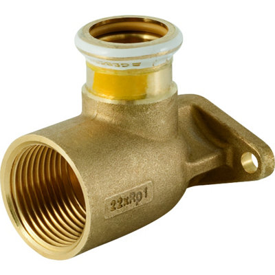 Geberit Mapress Copper Press-Fit Elbow Tap Connnector 22mmx1" 91105 from B&Q