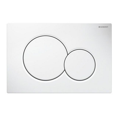 Geberit 115.770.11.5 Sigma01 Dual Flush Alpine White Flush Plate Sigma 01 Up320 from B&Q