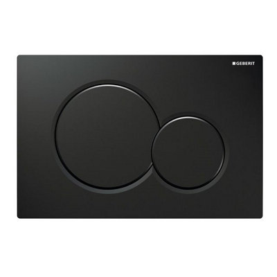 Geberit Sigma01 Dual Flush Plate Jet Black Sigma 01For Up320 Cisterns from B&Q