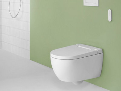 Geberit Aquaclean Alba Rimless Wall Mounted Shower Wc from B&Q