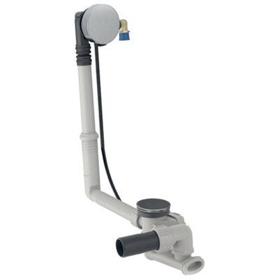Geberit Drain Overflow Bath Filler With Turn Handle And Inlet Jet Chrome Glossy 150.712.21.6 from B&Q