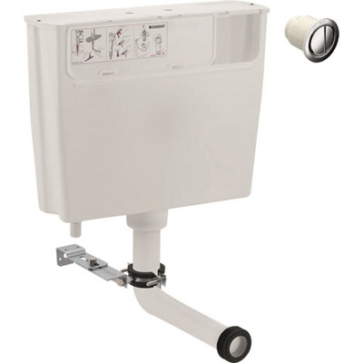 Geberit Low Height Furniture Concealed Cistern Dual Flush Front Access + Button from B&Q