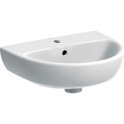 Geberit 1 Tap Hole Round Handrinse Basin White (Basin Only) 501.408.00.6 from B&Q