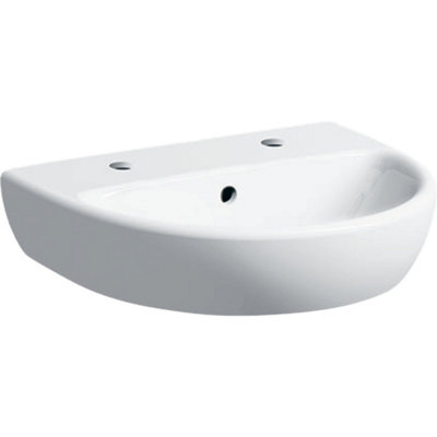 Geberit White Selnova Hand Rinse Basin Tapholes 450Mm X 360Mm 501.409.00.6 Size 2