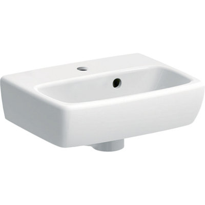 Geberit White Selnova Square Hand Rinse Basin Taphole 360Mm X 280Mm 501.469.00.6 Size 1