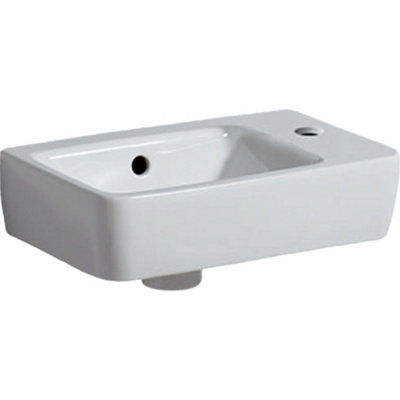 Geberit 1 Right Hand Tap Handrinse Basin White (Basin Only) 501.517.00.7 from B&Q