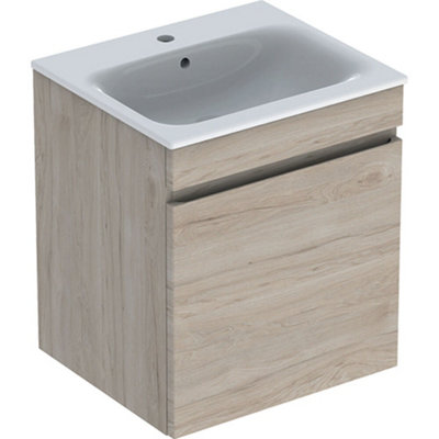 Geberit Plan Drawer Washbasin Vanity Unit Light Hickory (Unit Only) 501.914.00.1 from B&Q