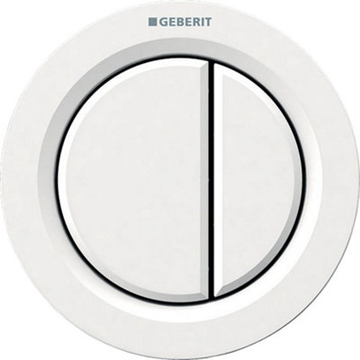 Geberit Remote Actuation Pneumatic Round Dual Flush Button White 116.050.11.1 from B&Q