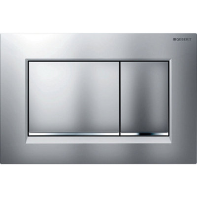 Geberit Sigma 30 Push Button Dual Flush Plate 246mm Matt Chrome 115.883.jq.1 from B&Q