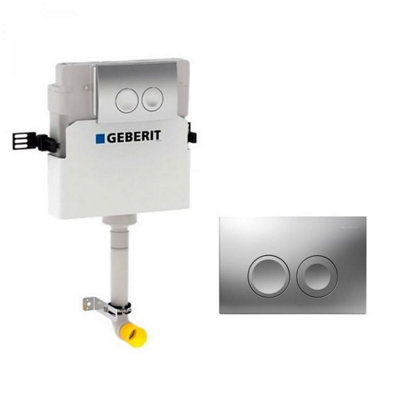 Geberit 109.103.21.2 Delta20 Concealed Toilet Cistern 12Cm Gloss Chrome Flush