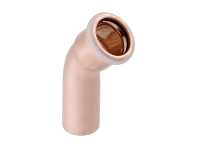Geberit Mapress 60708 Copper Plain End 45 Degree Elbow 54mm from B&Q
