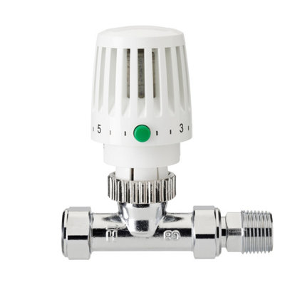 B&Q -  Valencia Traditional Thermostatic Radiator Valve 15mm Straight Body Vt117-15S