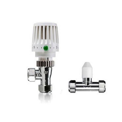 Honeywell Vtl120-15S 15mm Trv Thermostatic Radiator Valve Staright & Lockshield from B&Q