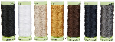 Groves Of Thames Tset T/stitch 7X30MThread Set: Top Stitch: 7 X 30M: AssortedGutermann from B&Q