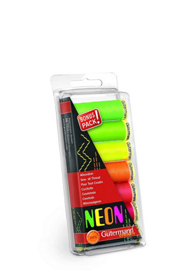 Groves Of Thames Tset S/a 7X100M NeonThread Set: Sew-All: 100M: Neon: 7 ReelsGutermann from B&Q