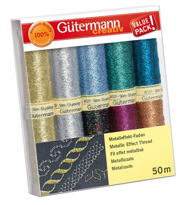 Groves Of Thames Thread Set: Metallic Effect: 10 X 50M: Assorted from B&Q