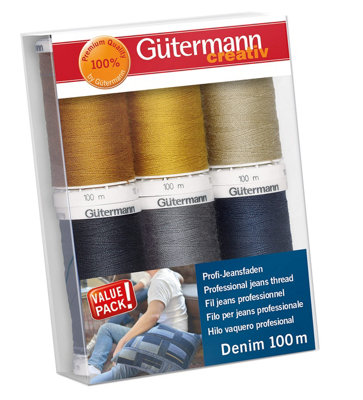 Groves Of Thames Tset Denim 6X100MThread Set: Denim: 6 X 100MGutermann from B&Q