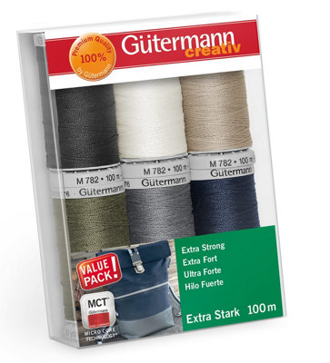 Groves Of Thames Tset E/strong 6X100MThread Set: Extra Strong: 6 X 100M: 1Gutermann from B&Q