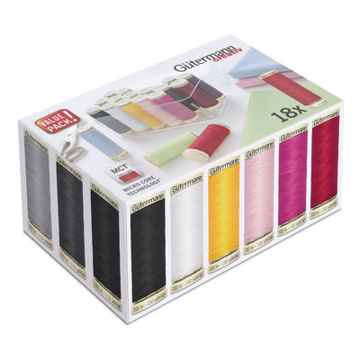 Groves Of Thames T/box Sew-All 100MThread Set: Sew-All: 100M: Pack Of 18Gutermann from B&Q