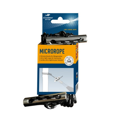 AMAZONAS Microrope Hammock Suspension Kit - Black - 150kg Load Capacity - 2.5m Adjustable Rope - Image 6