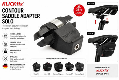 KlickFix Contour Bike Saddle Adapter Mount - Saddle Bag Mount - Image 2